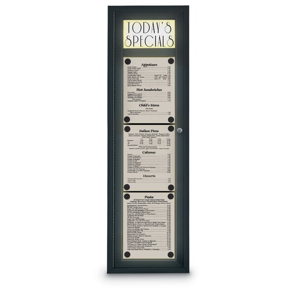 Sliding Door Indoor Enclosed Corkboard, 7